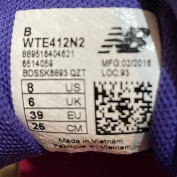 New Balance Women’s 412 V2 Running Shoes Gray WTE412N2 Low Top Lace Up Size 8 - Picture 6 of 8